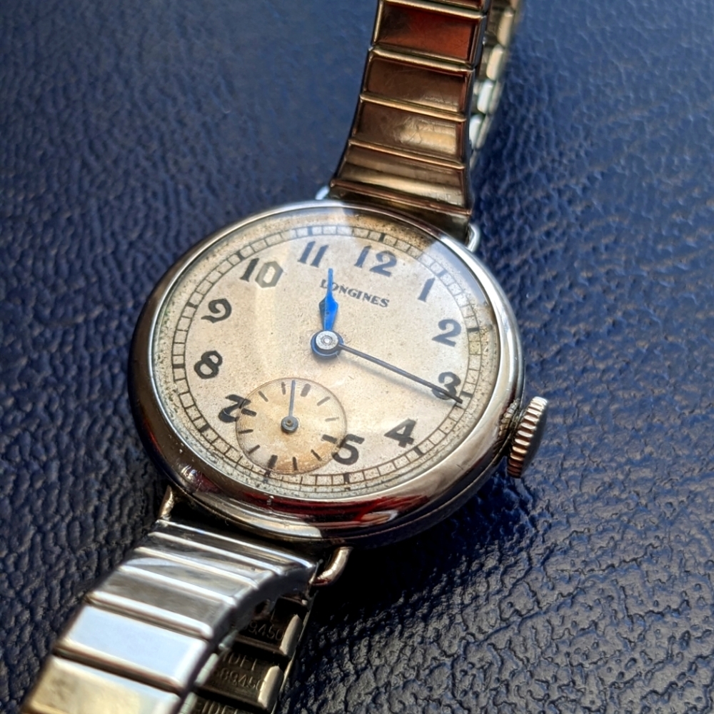 Ladies Longines Trench Style Watch Stainless Runs Nice, Sub Second Dial